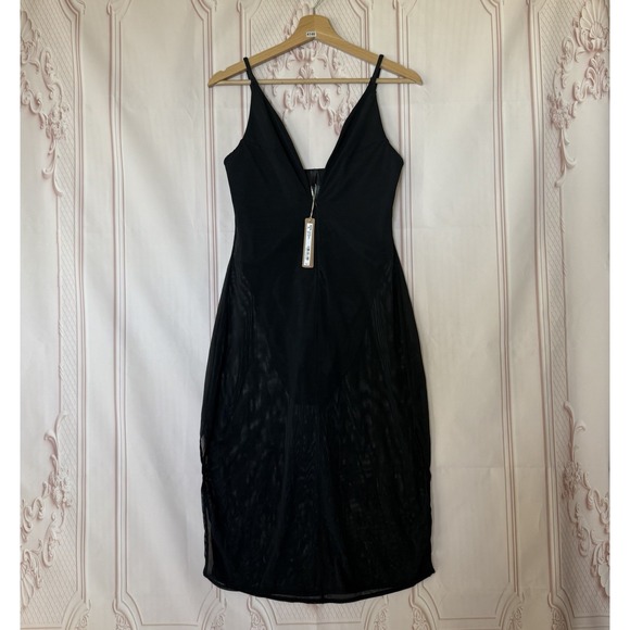 skims mesh plunge dress Skims Summer Mesh Deep Plunge Long Dress - Desert Snake Print
